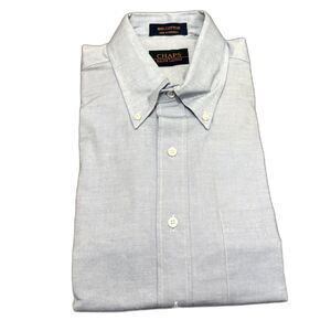 NWT Chaps Classic Fit Oxford Shirt Light Blue Preppy Business Size 16 Collar